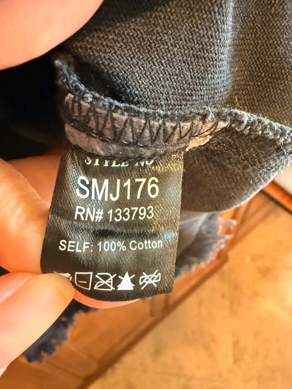 POL Cable Knit Sleeve Raw Hem Denim Shacket SMJ176 - Picture 4 of 5